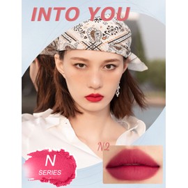 INTO YOU Matte Lipstick, Super Stay Lipstick for Women, Lip Stain Long Lasting Waterproof, Lip Mud Soft Lightweight, Smooth Lip Clay Mousse, Dual-Use For Lips And Cheek, Pink Lipstick (N2)