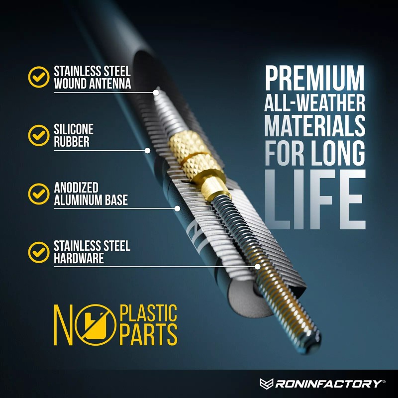 RONIN FACTORY SHORT ANTENNA for CHEVY SILVERADO GMC SIERRA ANTI-THEFT