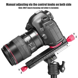 koolehaoda All Metal Wormdrive Macro Focusing Focus Rail Slider/Close-up Shooting Clamp Plate: 115 mm Adjustment with 1/4 Inch Screw Head for DSLR Cameras, Tripod Ballhead, Arca/RRS Lever Clamp