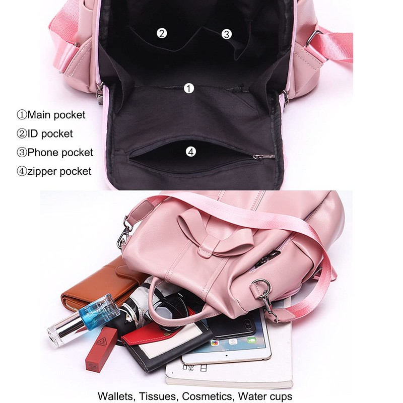 XingChen Backpacks and Purses for Women PU Leather Anti-theft Fashion