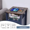 Night Stand with Charging Station Farmhouse End Table for Living