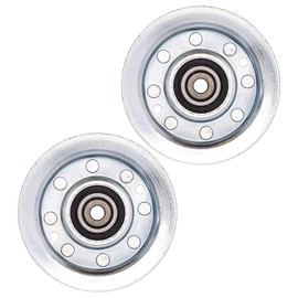 8TEN Flat Idler Pulley for John Deere X300 X304 X310 X320 X350 LTR155 LTR166 Sabre AM146880 2 Pack