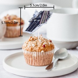 18pcs Glitter Navigation Battleship Dessert Cupcake Topper Nautical Boat Sailing Ocean Warship Decor Happy Birthday Party Decoration Theme Favour Supplies Set