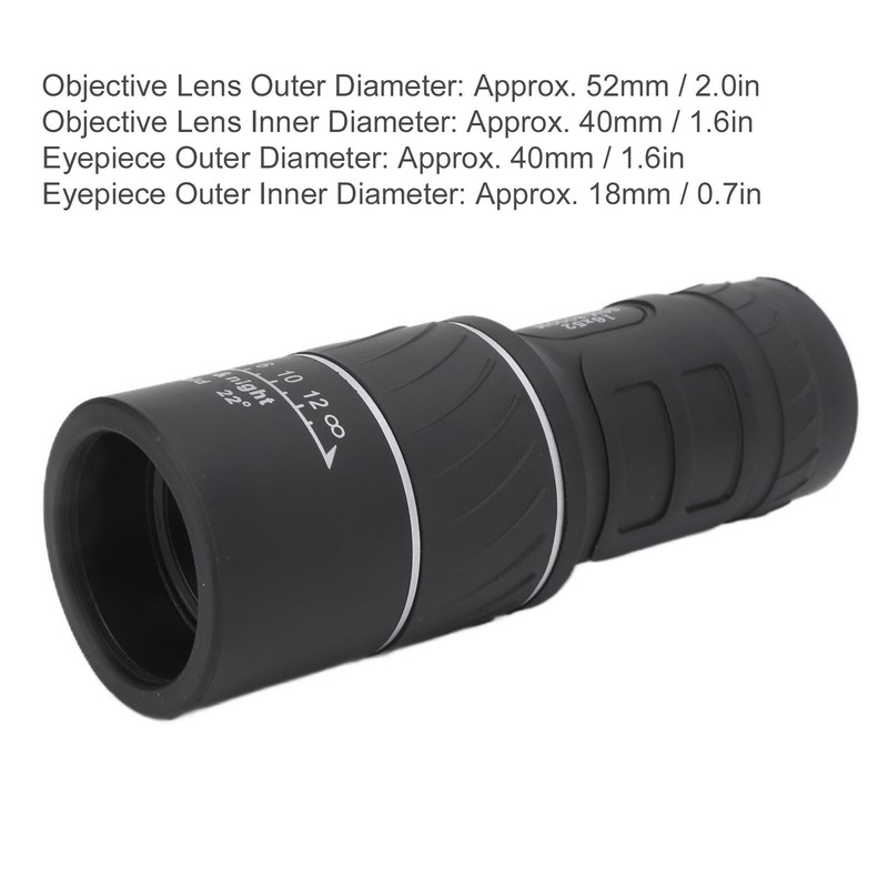 16x52 Monocular Dual Focus Optics Zoom Telescope High Power Monoculars