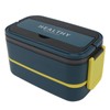Double Layer Bento Box 316 Stainless Steel Compartment Portable Lunch