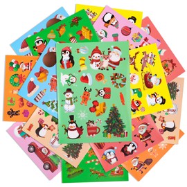 16 Sheets Christmas Stickers for Kids 310pcs Xmas Stickers for Crafts Cards Christmas Gifts for Kids Stocking Fillers