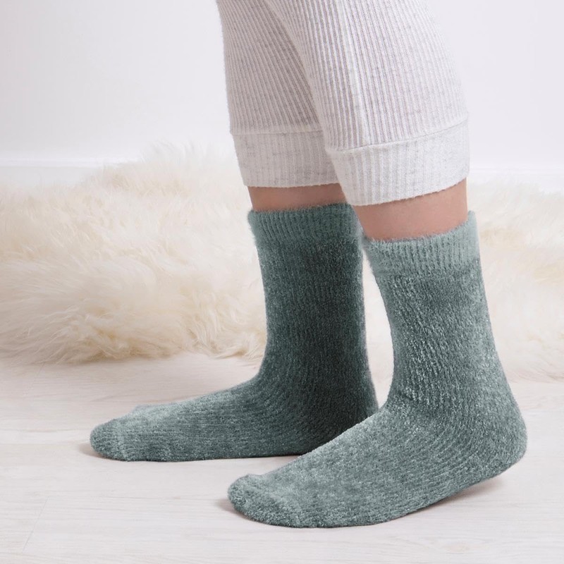 Totes toasties Ladies Chenille Supersoft Bed Socks (Twin Pack)