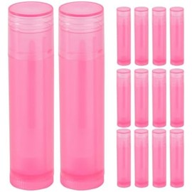 30 Tubos de Bálsamo Labial Rosa de 5g, Rellenable, Material Pe, Embalaje Práctico y Ligero para Uso Personal y DIY de Brillo de Labios