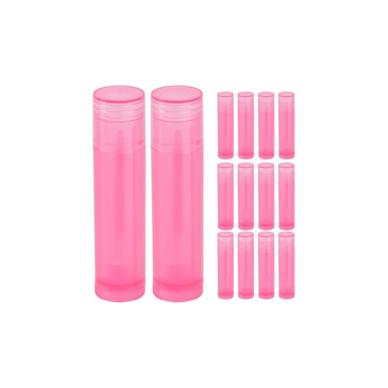 30 Tubos de Bálsamo Labial Rosa de 5g, Rellenable, Material