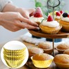 Rumyve 100 Pcs Disposable Baking Cups,Foil Metallic Cupcake Cases,Muffin Liners