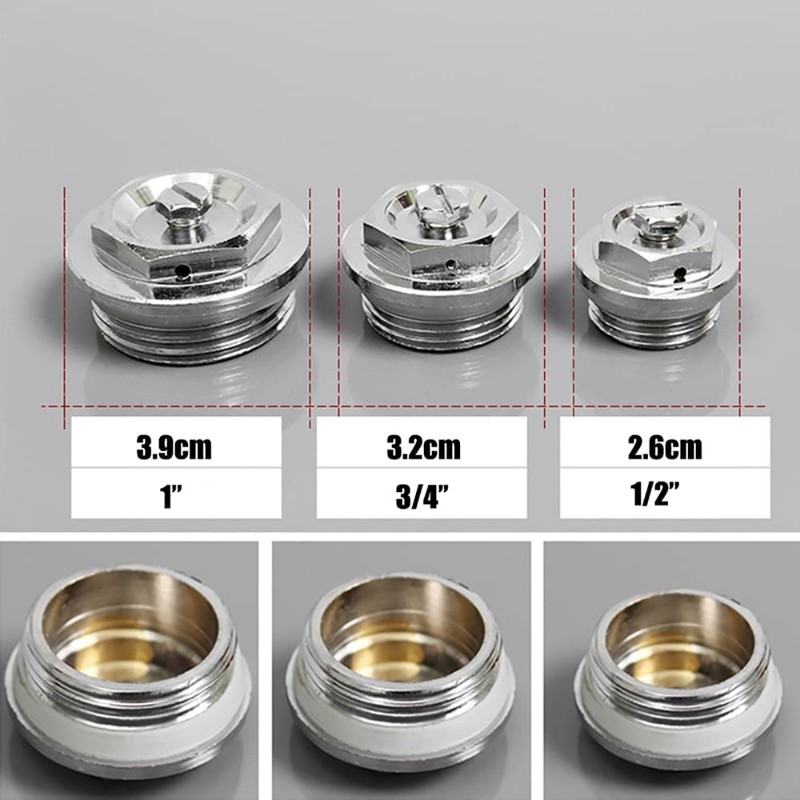 4 Pcs 3/4" Male Radiator Air Valve, Manual Radiator Air