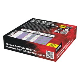 Trend 125 mm Sanding Discs for Random Orbital ROS Sanders, 60/120/180/240 Grit, 25 Pack, Multi-Grit Film Abrasive for Versatile Sanding Tasks, AB/125/M25