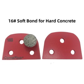 Concrete Floor Grinding Disc, Diamond Metal Grinding Shoes for Concrete Preparation, Compatible with Lavina Onfloor Grinders, Single Round Seg 16 Grit Soft Bond, Pack of 9