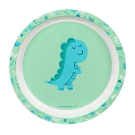 Safta Preescolar Dino Plates and Cutlery Set Plates Cutlery Baby Housewarming Meals Comfortable and Versatile 26 x 9 x 26 cm Green M Casual, Green, Casual