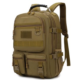 Military Tactical Backpack Outdoors Large Capacity Multi-layer Assault Bug out Heavy Duty Molle Bag for Travel Outdoors (Yellow)