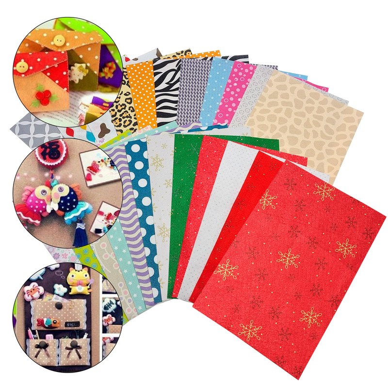 Pattern Felt, Printed Felt Fabric, 23 Pcs Felt Sheets for