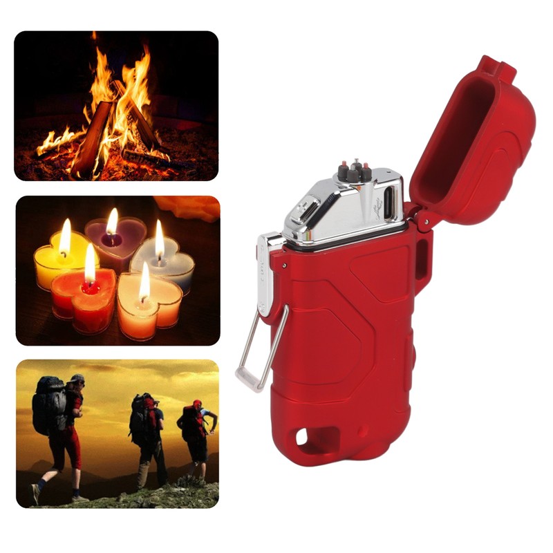 Double Arc Plasma Lighter Windproof Waterproof Flameless USB Electric Lighter