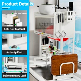 AIZOE Dish Drying Rack, 25.6 inch, Over The Sink Dish Drying Rack Small for Kitchen Counter Multiple Dishes Flatware & Utensil Organizer, White