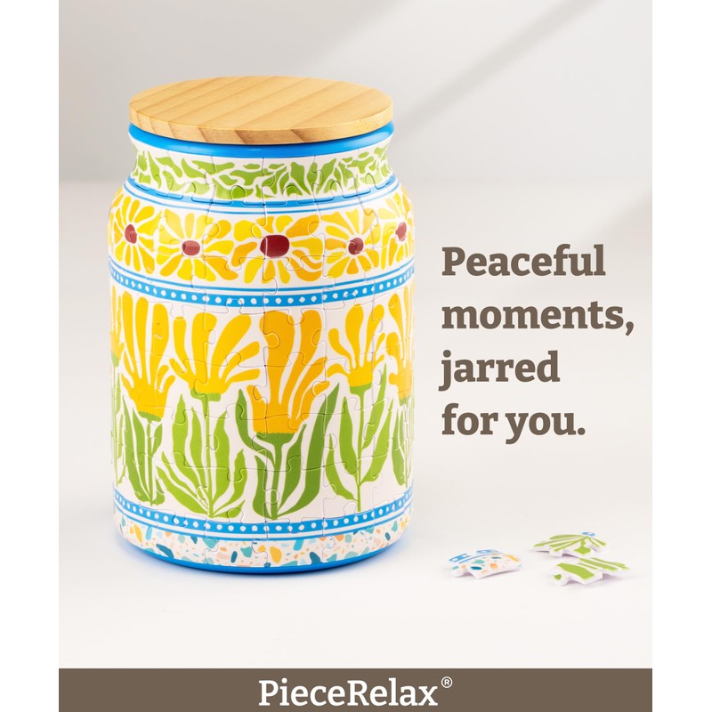 PieceRelax 3D Puzzle Jar 128 Plastic Pieces for Adults -