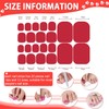 DANNEASY 440PCS/20 Sheets Toe Nail Stickers - Dusky Solid, Toenails