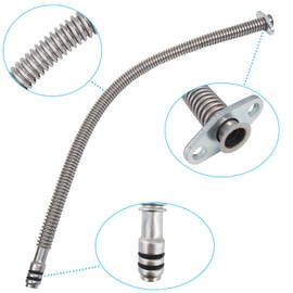 Turbocharger Oil Return Drain Line & Oil Feed Line Compatible with for Dodge Ram 2500 3500 5.9L Turbo Oil Return Pipe Tube W/Connectors gasket