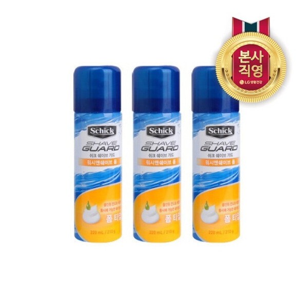 Chic Shave Guard Wash&Shave Foam 210g x 3 / 쉬크