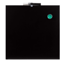 U Brands Magnetic Chalkboard, 14"x14", Frameless, Premium Matte Surface, includes Marker and Magnet