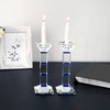 Crystal Candle Holders Set of 2-8" Tall Candlestick Holder for