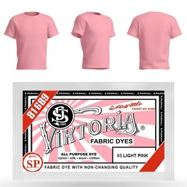 HOPS Viktoria Dye (58 Colors) - Textile Dye for Clothing, Fabric, Jeans, 10g Powder, Compatible with Cotton, Linen, Silk, Wool, Viscose, Nylon, Satin, Wood, Plastic, Color Salmon