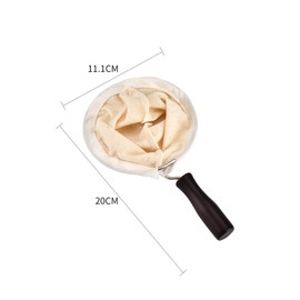Nell Filter Wood Neck with Handle Frakware Cloth Coffee Filter Nell Drip Cloth Filter for Home Office (A,20*11CM)