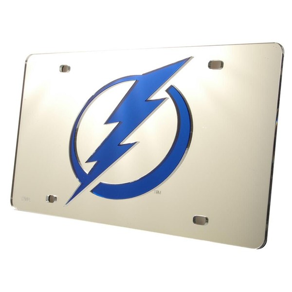 Rico Industries Tampa Bay Lightning Silver Laser License Plate