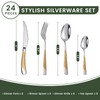 24-Piece Silverware Set with Organizer, Stainless Steel Flatware for 6,