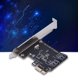 Lazmin 2 Port SATA PCI Express SATA Controller Card, PCI Express to 6G SATA3.0 2-Port SATA III Expansion Controller Card Adapter