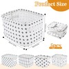 5 Pack Small Fabric Storage Baskets, Collapsible Square Bathroom Storage