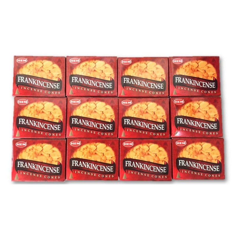 HEM Incense, Frankincense Cone Type, 1 Case (1 box of