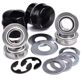 HD Switch 532124959 532009040 9040H 9040-H 491334MA 91334 Front Wheel Bushing to Bearing Conversion Hardware Kit fits Husqvarna Poulan Jonsered Weed Eater Roper Noma Craftsman AYP Tractor Lawn Mower