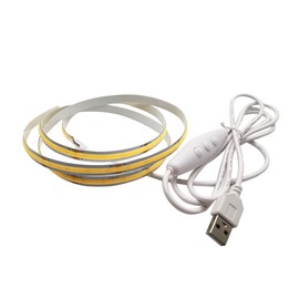 Vrabocry DC 5V Dimmable FCOB COB FOB LED Strip Lights USB Powered 3.28FT 320LEDs 3.28FT 320LEDs Warm White 3000K 7W/m Flexible High Density for TV Backlight PC Bedroom Kitchen Home DIY Decoration