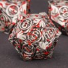 KERWELLSI Blood Metal DND Dice Set D&D with Box, 7Pcs