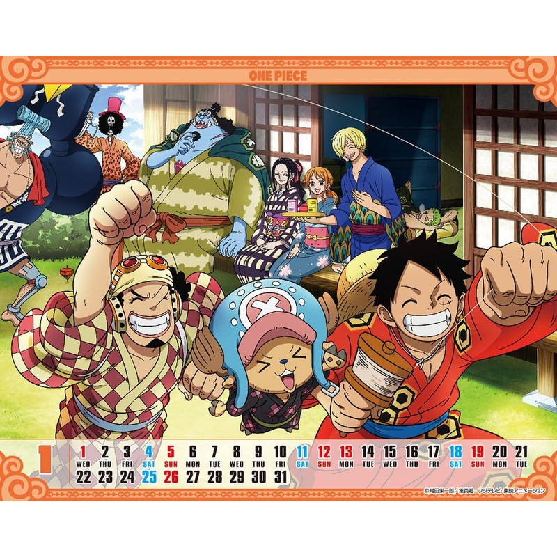Toei Animation 2025 One Piece Desk Calendar CL-015