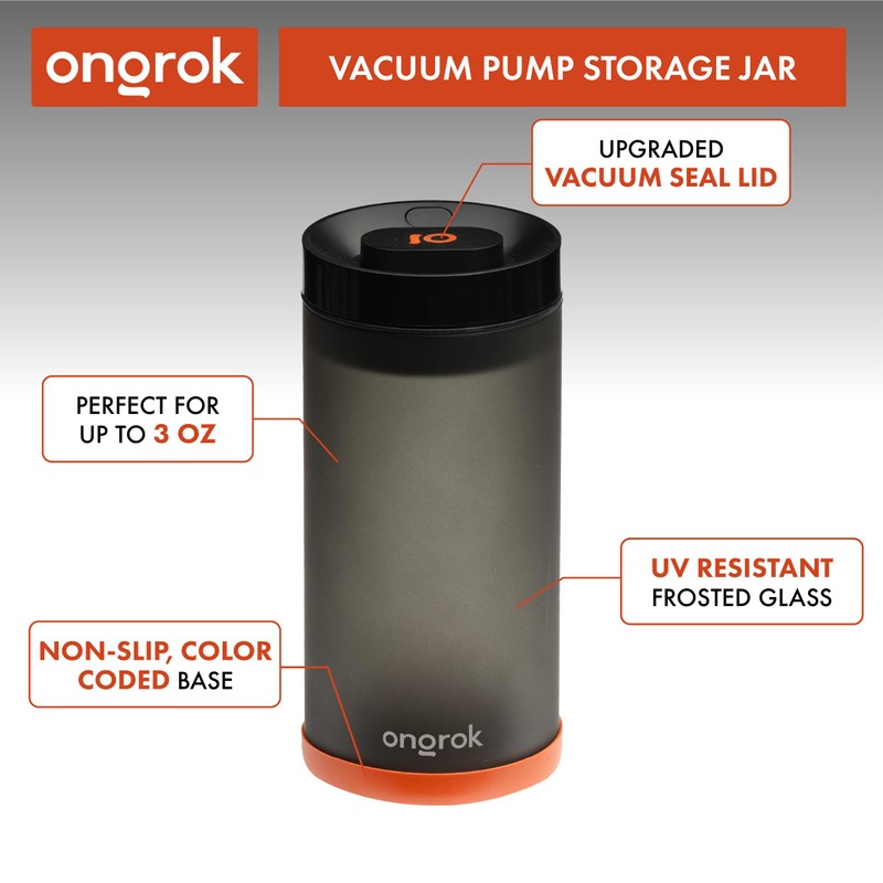 ONGROK Glass Storage Jar with Vacuum Pump Technology, Air Proof