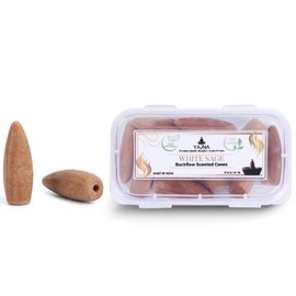 Yajna White-Sage-100%-Natural-Incense-Backflow-Cones-for-Waterfall Handmade-Organic-Chemicals-Free for-Purification-Relaxation-Positivity-Meditation The-Best-scents-10-Count