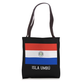 Isla Umbu Paraguay Flag Emblem Escudo Bandera Crest Tote Bag