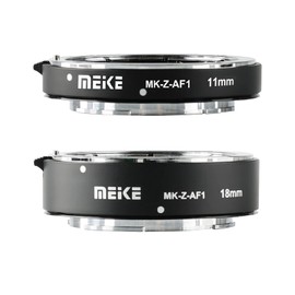 Meike MK-Z-AF1 Metal Auto Focus Macro Extension Tube Set (11 mm + 18 mm) Compatible with Nikon Z5 Z6 Z6II Z7 Z7II Z50