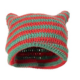 Cat Beanie Y2K Accessories Crochet Hats for Women Winter Hat Vintage Beanies Grunge Accessories Emo Accessories (Red, Green)