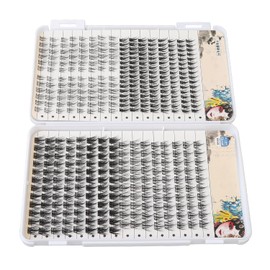 Pestañas de Racimo, 400 Piezas de Extensiones de Pestañas Individuales Mixtas, Kit de Extensiones de Pestañas Duraderas de Gran Capacidad