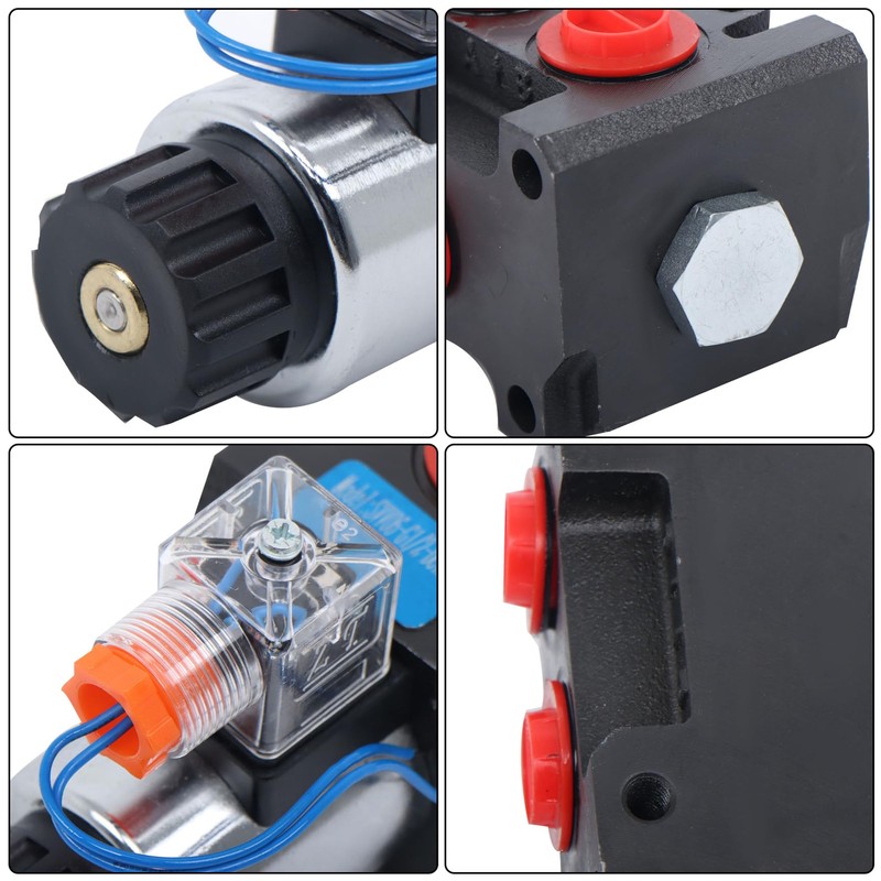 waltyotur 6 Port 12V DC 13GPM Hydraulic Adjustable Variable Flow