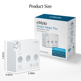 eMylo Smart Wifi Energy Meter Mini Power Consumption Meter 99% High Accuracy 3 Phase Real-time Power Consumption Meter Overload Protection for Home/Apartment, Smart Life Tuya App Control