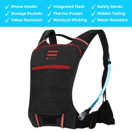 FITLY Minimalist Running Pack | Unisex Running Backpack with Phone Holder, Storage & Thoracic Belt | Carry Personal Items When Running | Running Gear Men & Women | Lightweight Running Water Backpack
