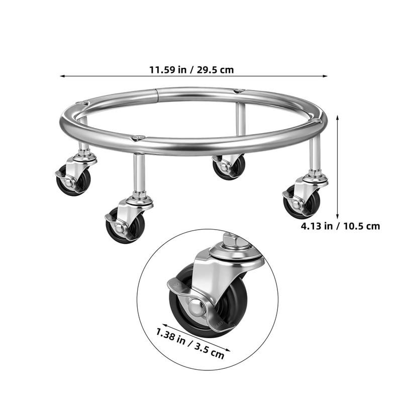 Luxshiny Movable Propane Cylinder Base, Propane Tank Stand with Wheels