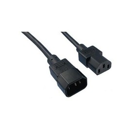 Qualtek Electronics Power Cord Iec60320C-13/14, 1M, 10A, Black - 319002-T01